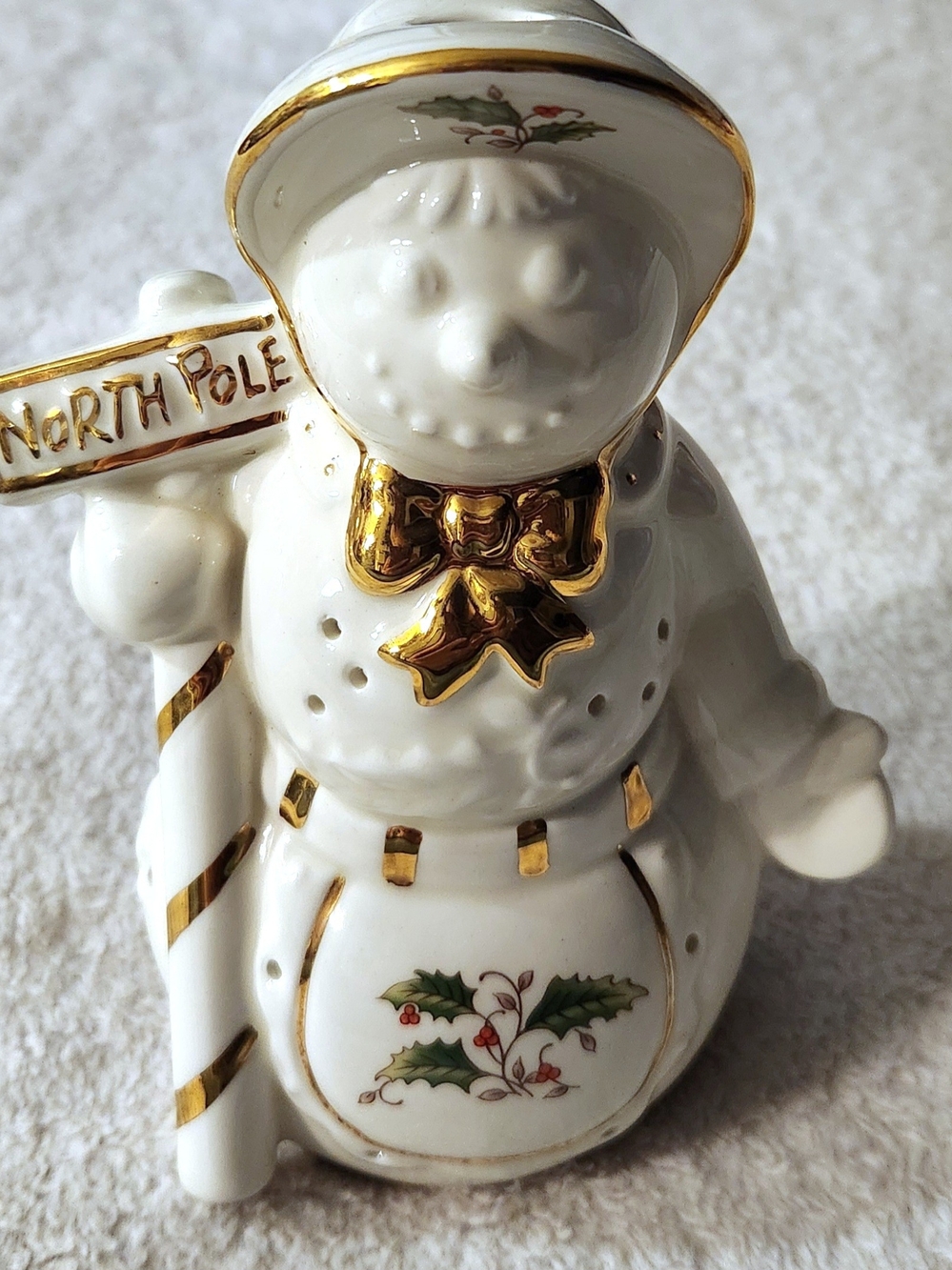 Lenox Porcelain Snowman North Pole LED Light Holder